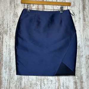 Sachin & Babi Anthropologie Cocoa Navy Wrap Skirt Size 6 NWT